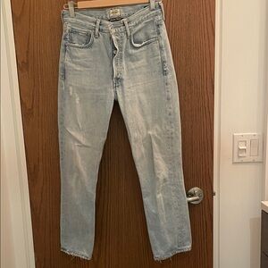 Citizens Of Humanity Light Blue Cropped Jeans